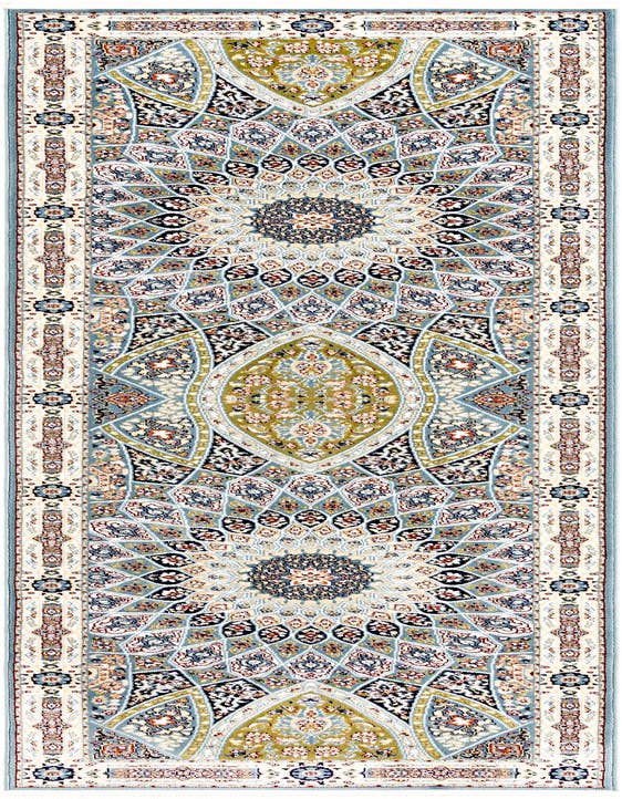 Detail image of  2' 7 x 9' Nain Design Runner Rug