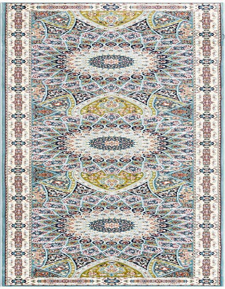 Detail image of  2' 7 x 11' Nain Design Runner Rug