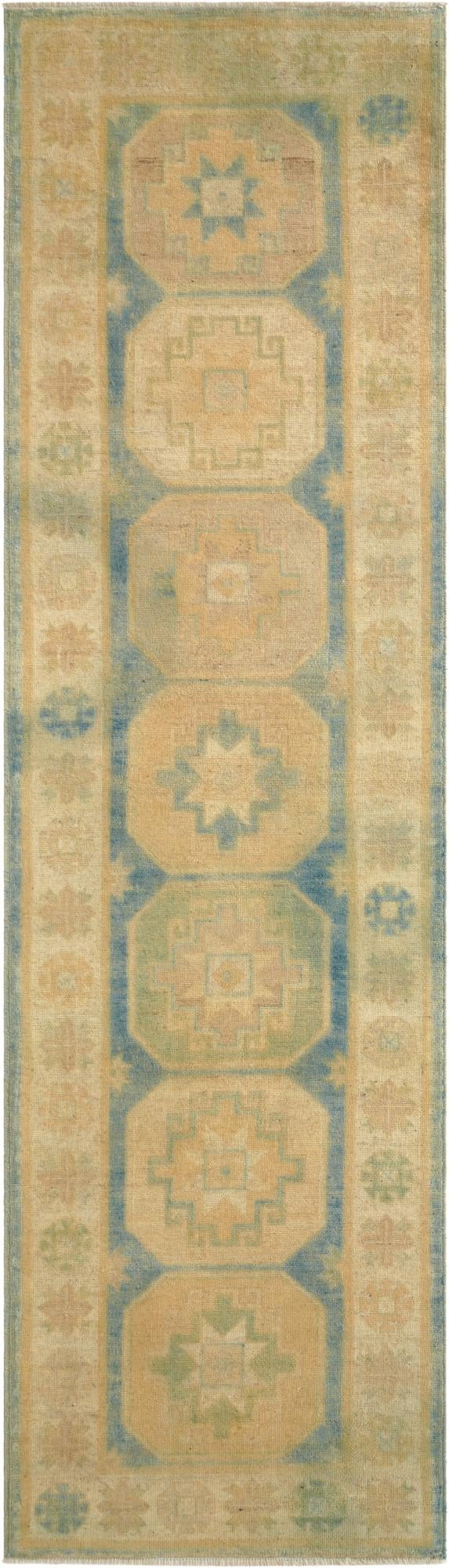 2' 10 x 10' Hand Knotted Oushak Wool Runner Rug