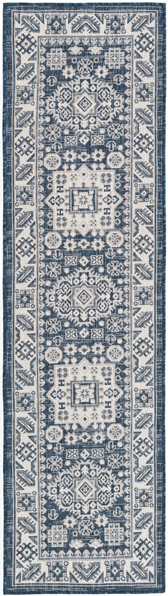  2' x 8'  Washable Aztec Indoor / Outdoor Runner Rug