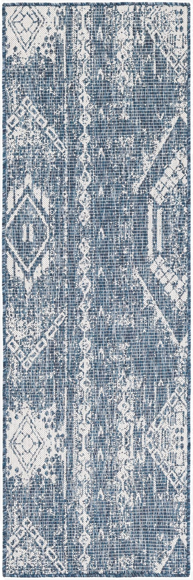  2' x 6' 2  Washable Bohemian Indoor / Outdoor Runner Rug