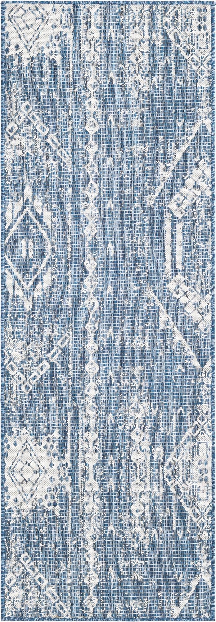  2' x 6'  Washable Bohemian Indoor / Outdoor Runner Rug