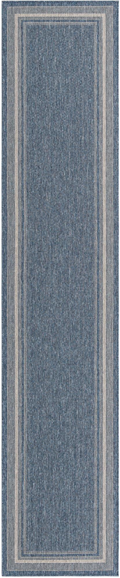 Primary image  2' 7 x 13'  Washable Border Indoor / Outdoor Runner Rug