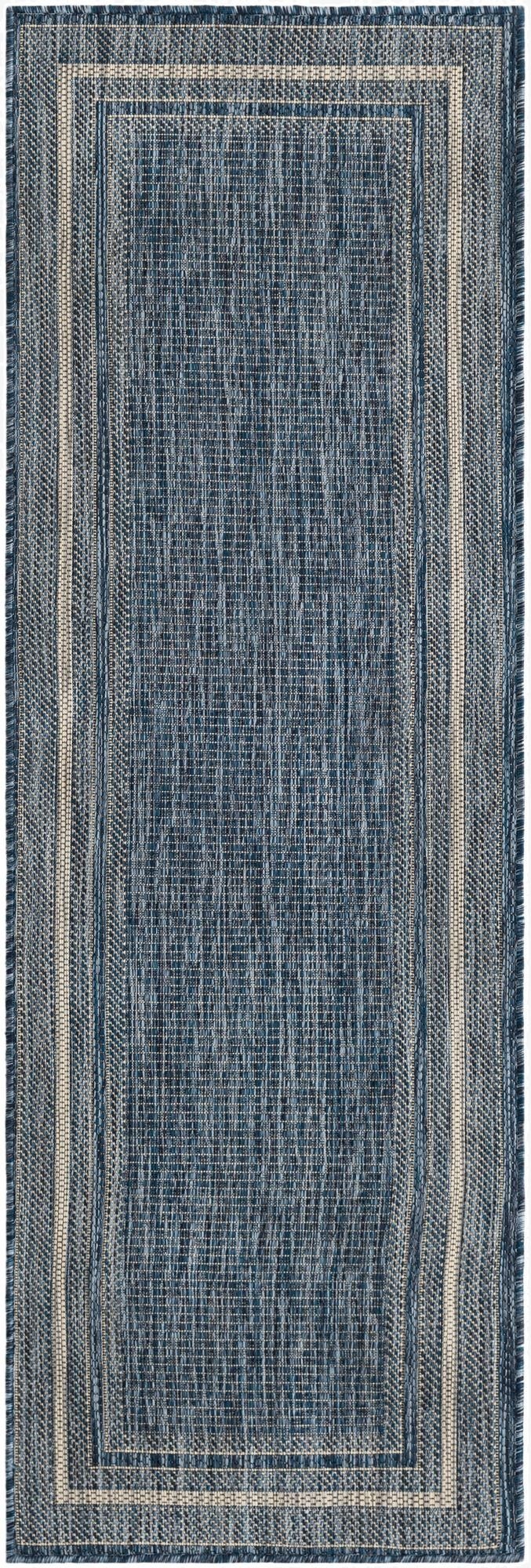  2' x 6'  Washable Border Indoor / Outdoor Runner Rug