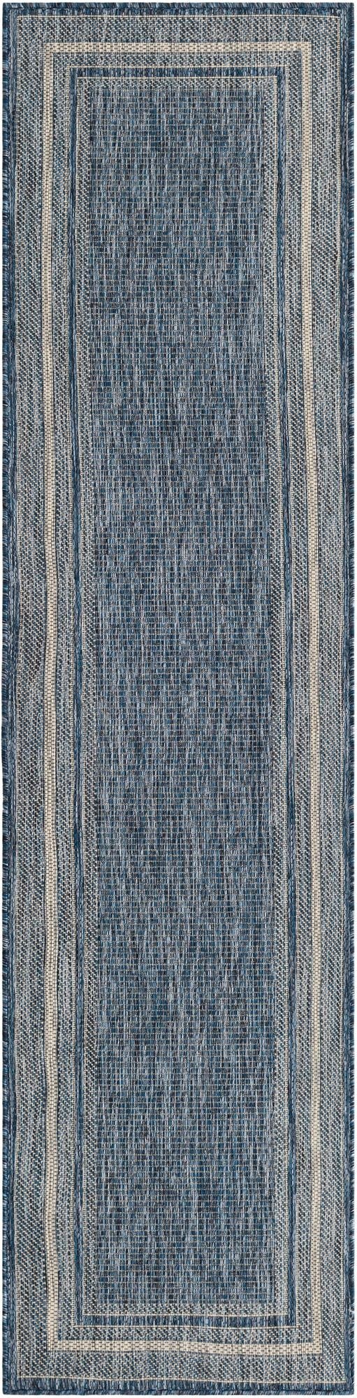  2' x 8'  Washable Border Indoor / Outdoor Runner Rug