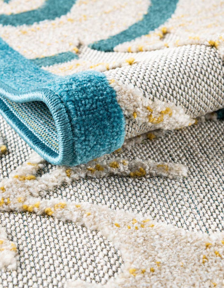 Detail image of  2' x 6'  Washable Botanical Indoor / Outdoor Runner Rug