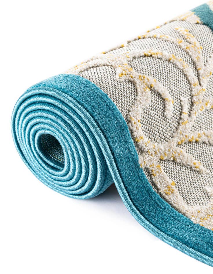 Detail image of  2' x 6'  Washable Botanical Indoor / Outdoor Runner Rug