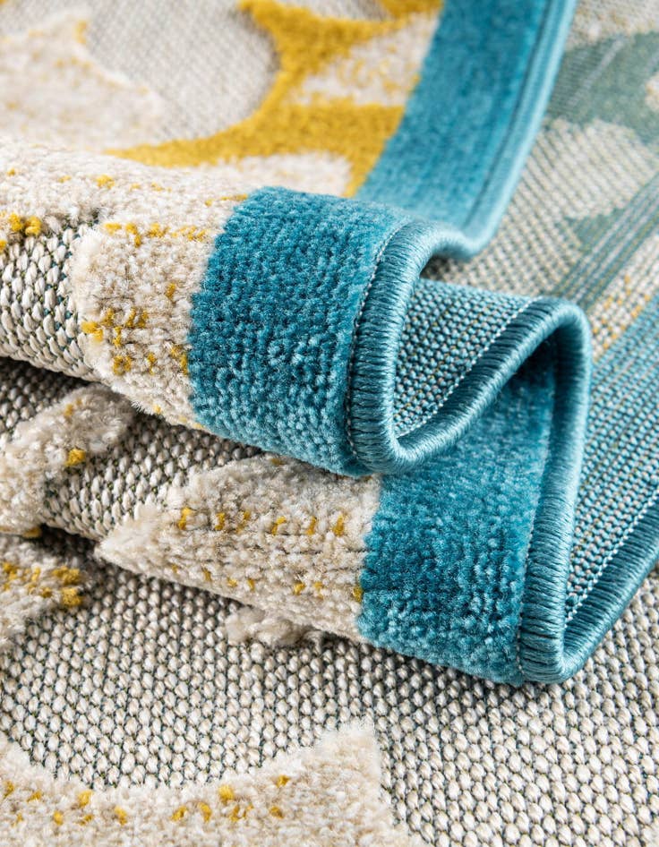 Detail image of  2' x 6'  Washable Botanical Indoor / Outdoor Runner Rug