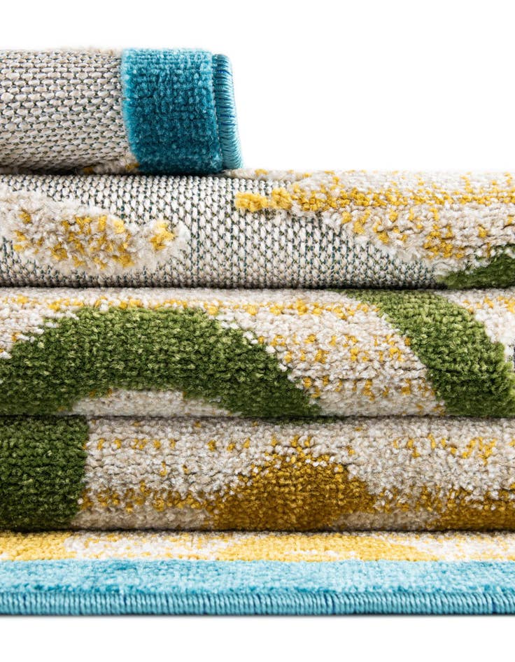 Detail image of  2' x 6'  Washable Botanical Indoor / Outdoor Runner Rug