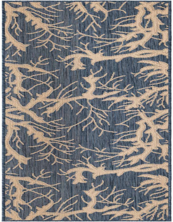 Primary image  2' x 6'  Washable Botanical Indoor / Outdoor Runner Rug