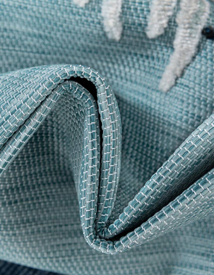 Detail image of  2' 2 x 6'  Washable Botanical Indoor / Outdoor Runner Rug