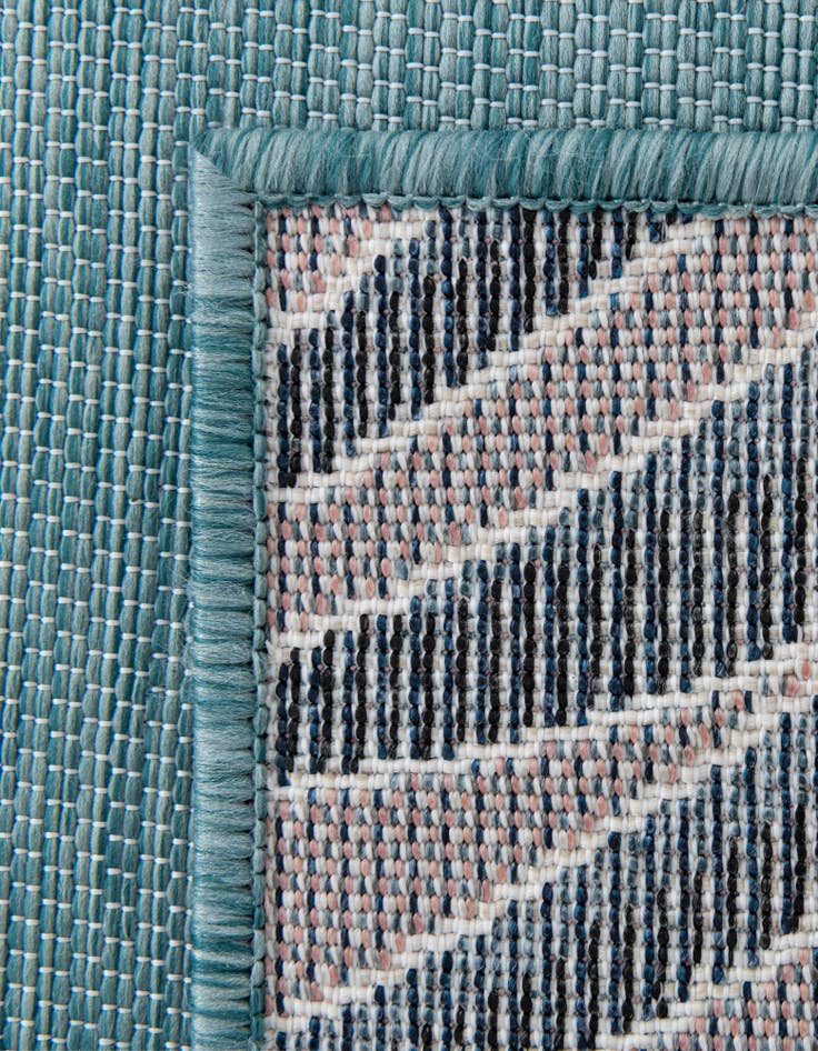 Detail image of  2' 2 x 6'  Washable Botanical Indoor / Outdoor Runner Rug