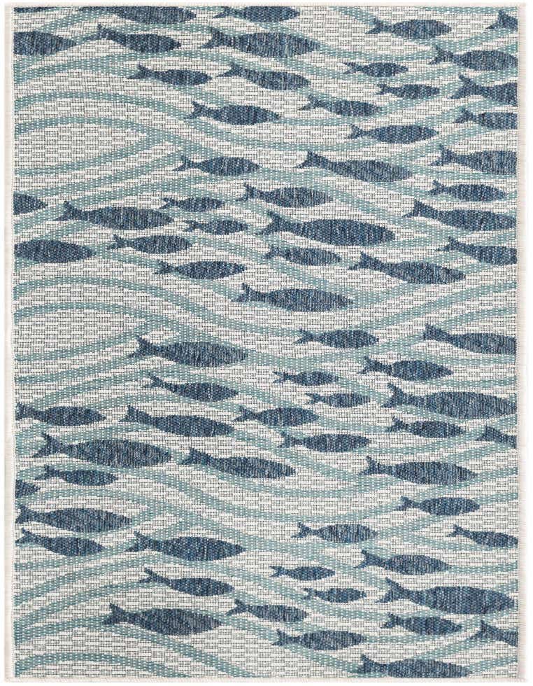 Primary image  2' x 5' 3  Washable Coastal Indoor / Outdoor Runner Rug