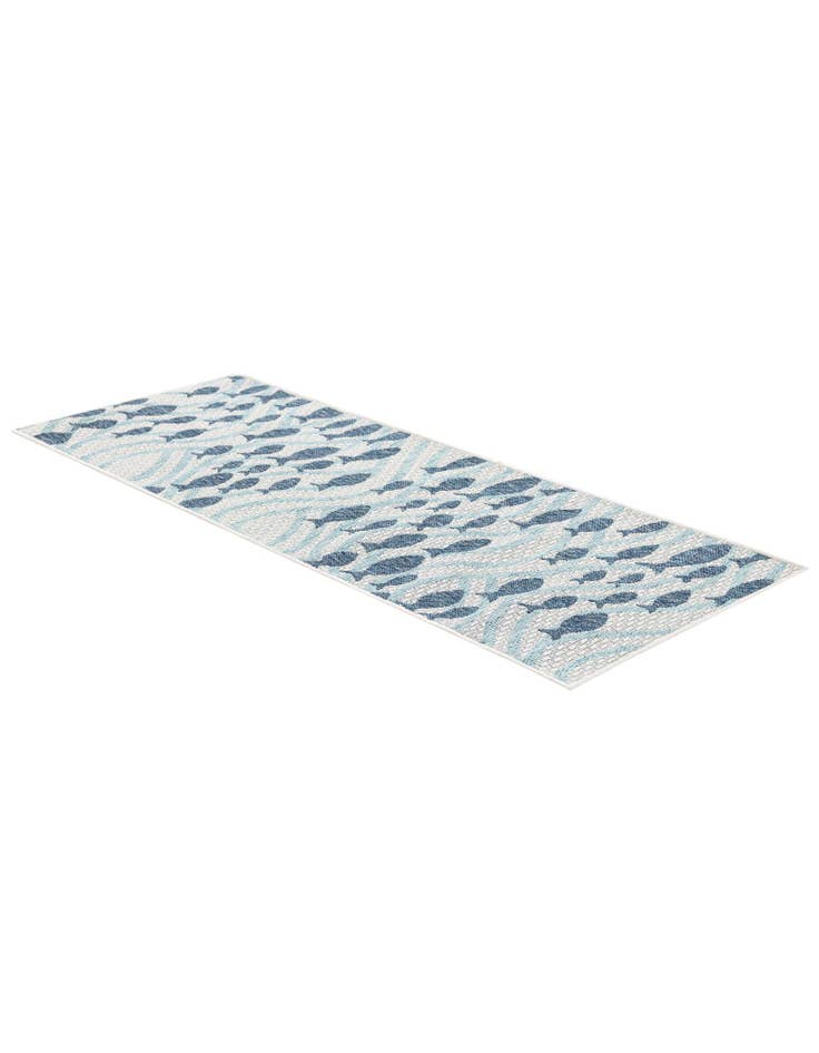 Detail image of  2' x 5' 3  Washable Coastal Indoor / Outdoor Runner Rug