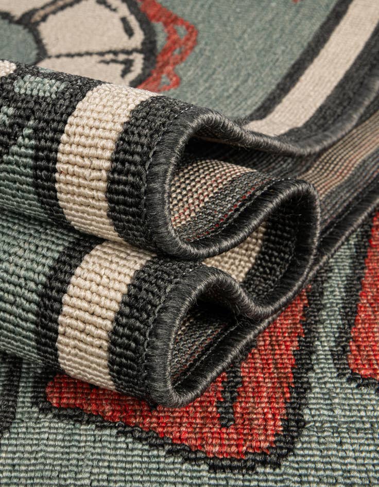 Detail image of  2' 7 x 10'  Washable Coastal Indoor / Outdoor Runner Rug