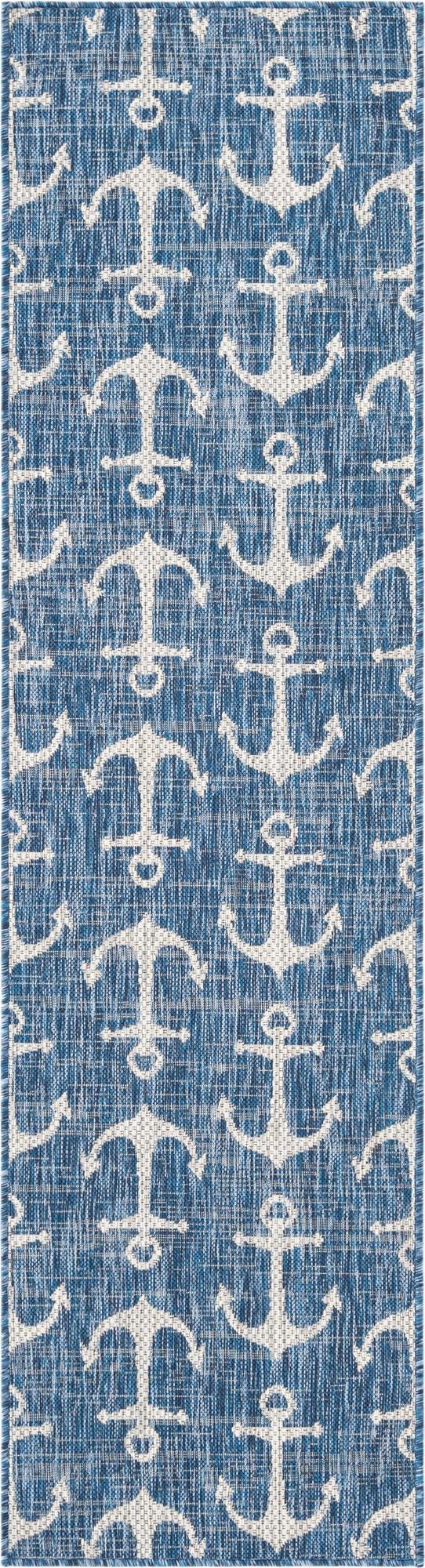  2' x 8'  Washable Coastal Indoor / Outdoor Runner Rug