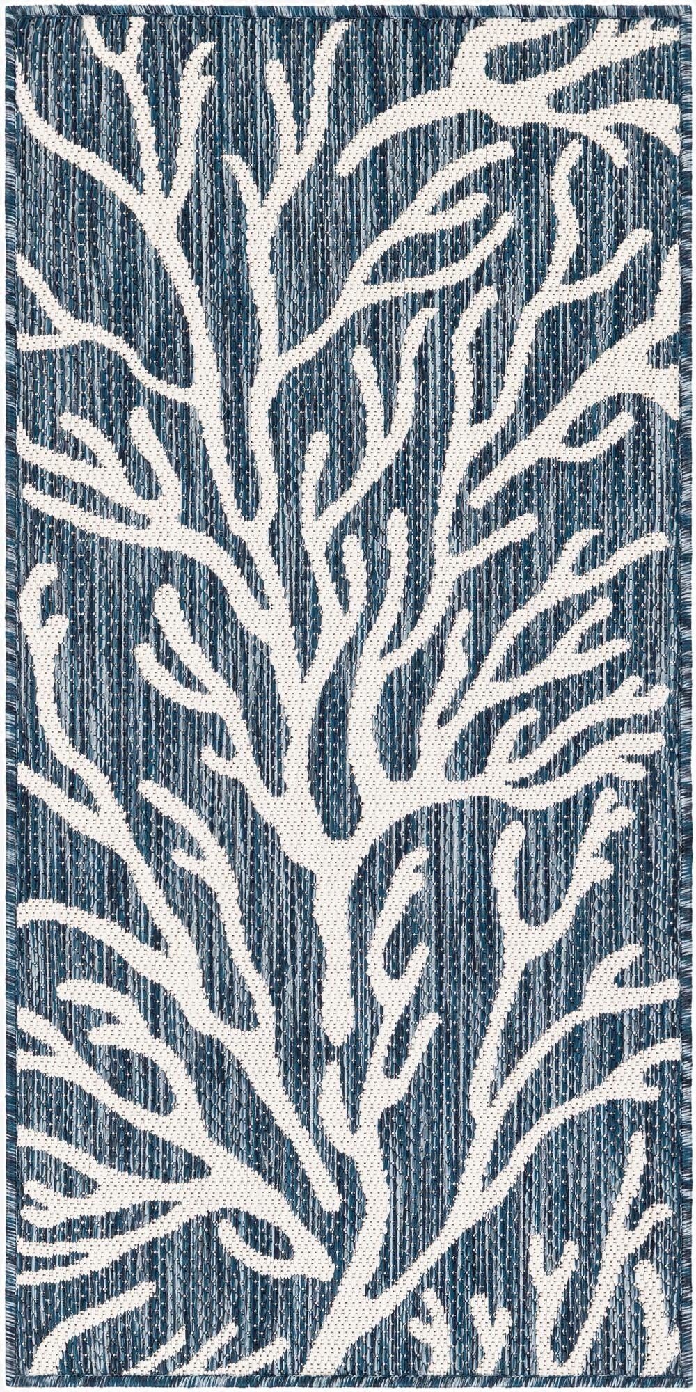 2' x 4'  Washable Coastal Indoor / Outdoor Runner Rug