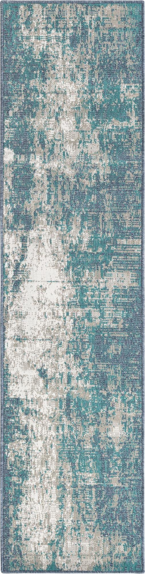  2' x 8'  Washable Coastal Indoor / Outdoor Runner Rug