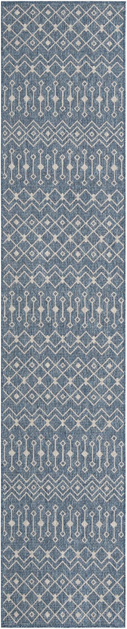 2' 7 x 13'  Washable Lattice Indoor / Outdoor Runner Rug