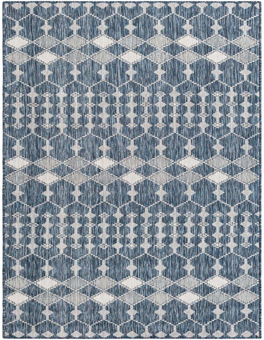 Primary image  3' 8 x 8' 9  Washable Lattice Indoor / Outdoor Runner Rug