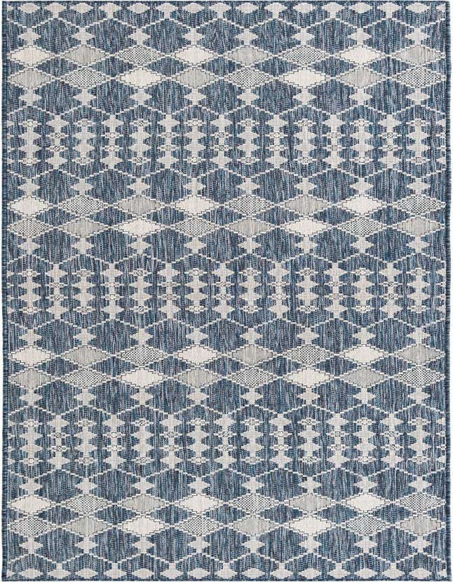 Primary image  3' 2 x 10'  Washable Lattice Indoor / Outdoor Runner Rug