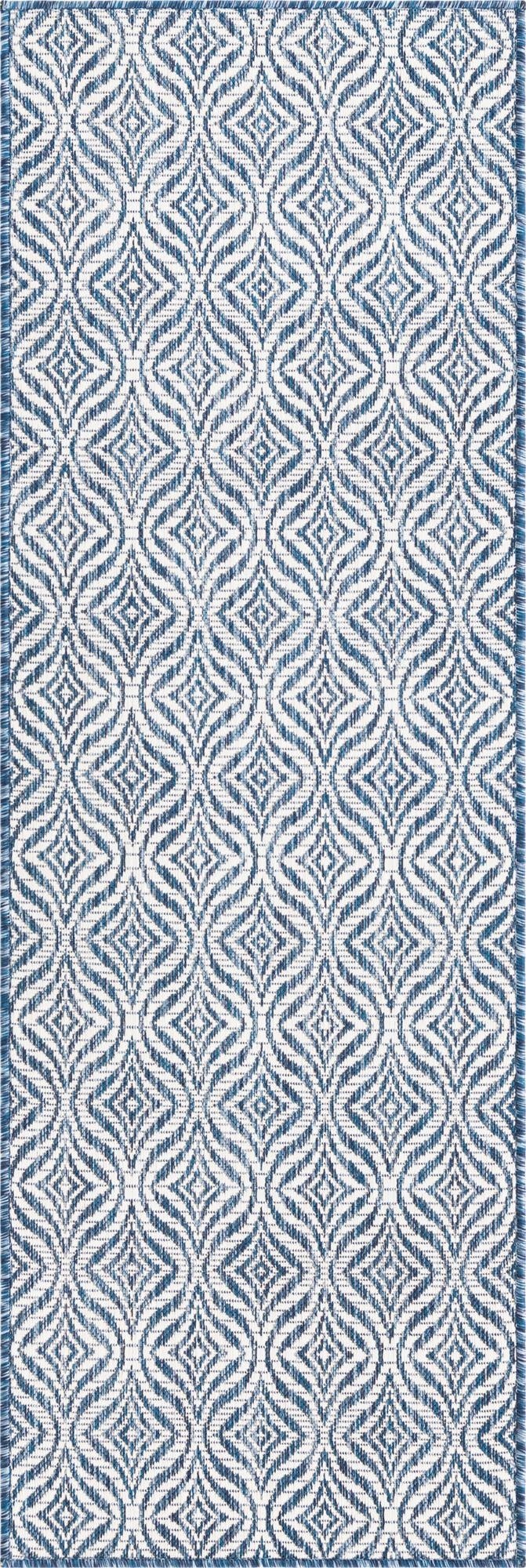  2' x 6'  Washable Lattice Indoor / Outdoor Runner Rug