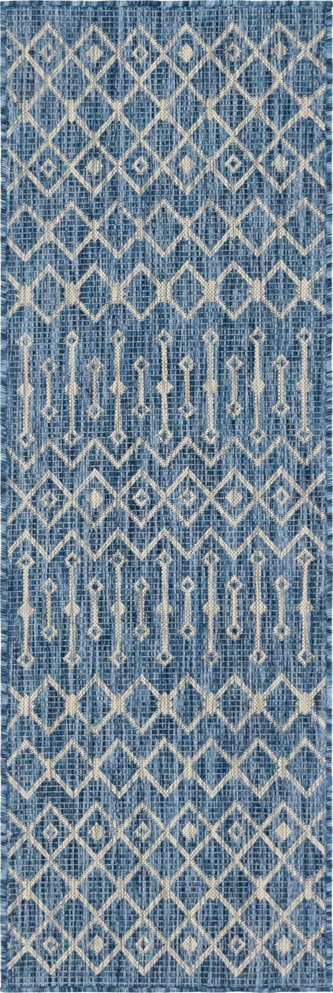  2' x 6'  Washable Lattice Indoor / Outdoor Runner Rug