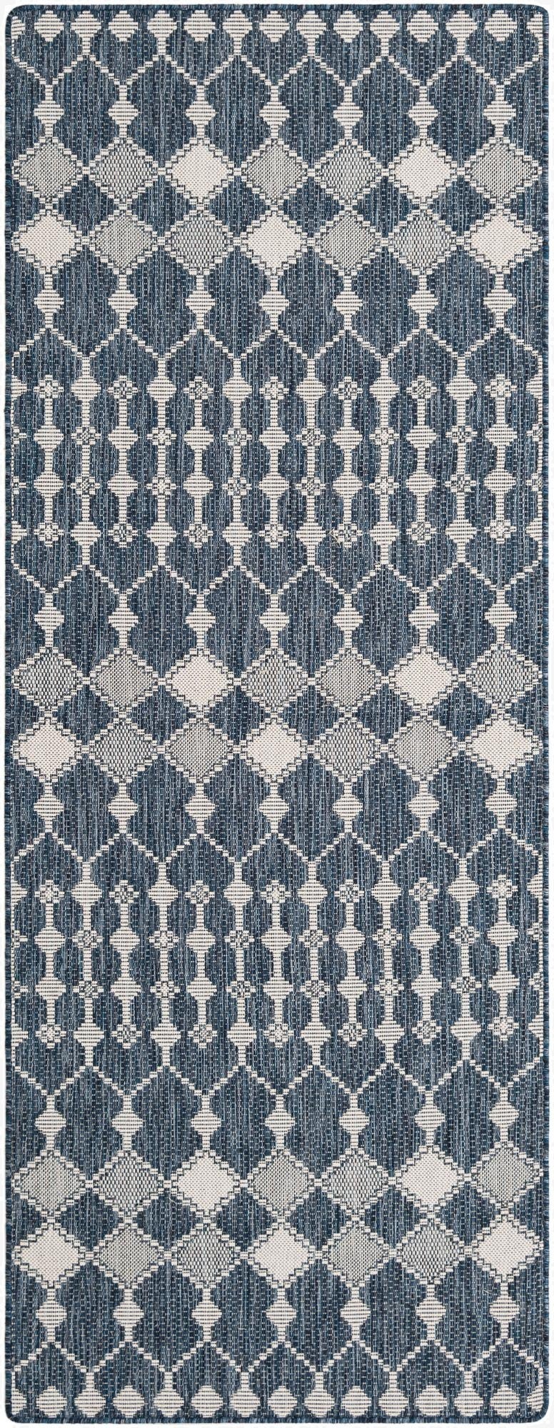  3' x 8'  Washable Lattice Indoor / Outdoor Runner Rug