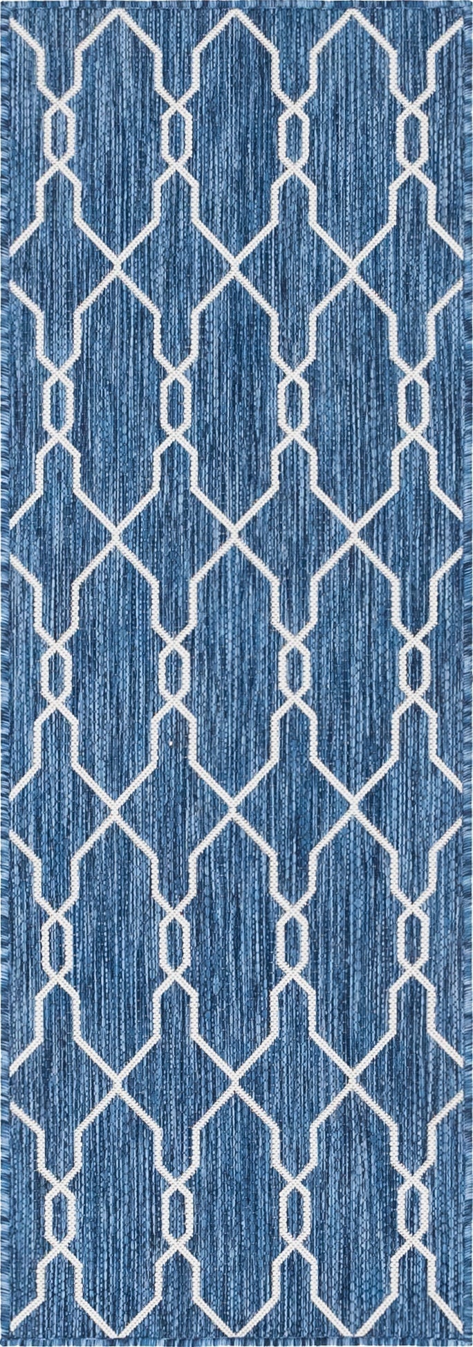 2' x 6'  Washable Lattice Indoor / Outdoor Runner Rug