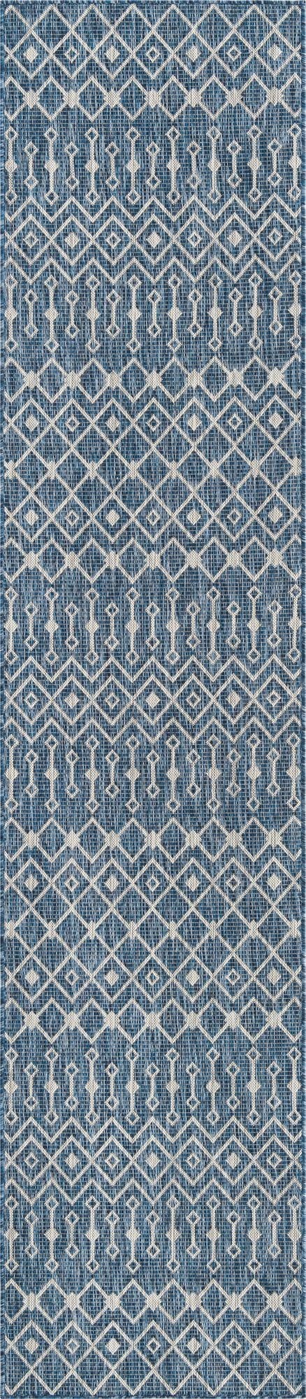  2' 7 x 12'  Washable Lattice Indoor / Outdoor Runner Rug