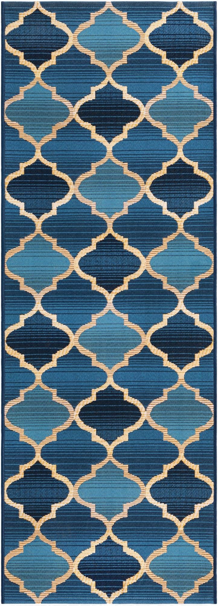  2' x 6'  Washable Lattice Indoor / Outdoor Runner Rug