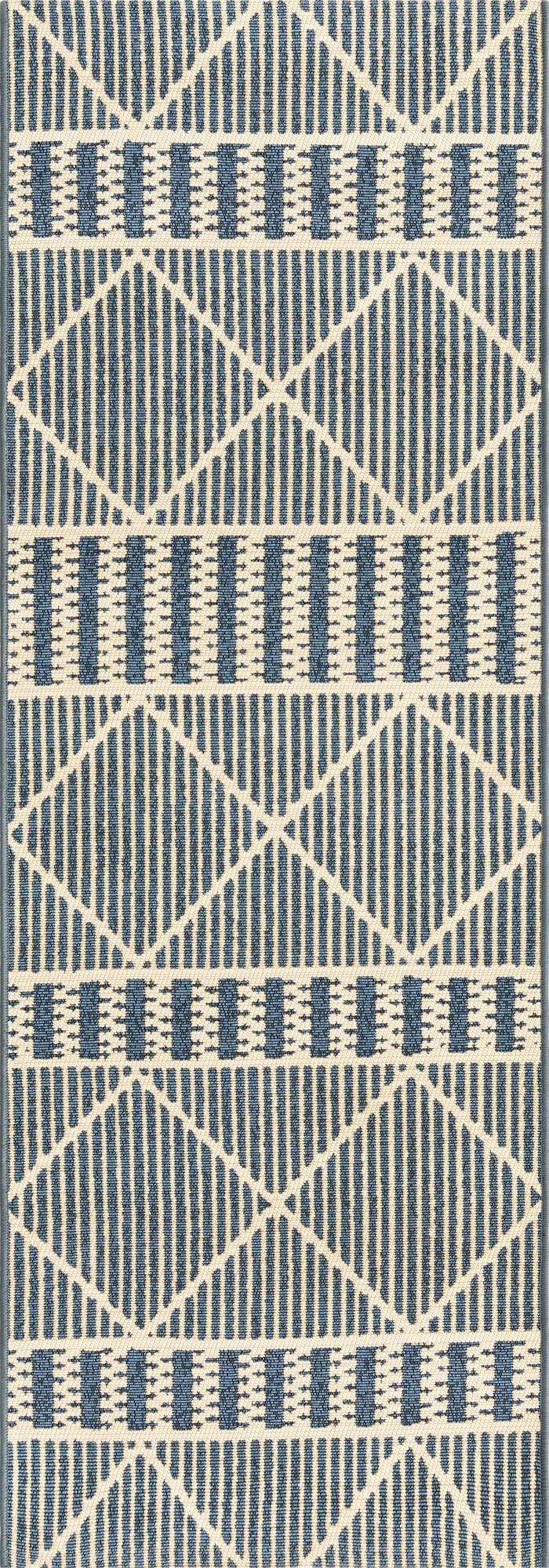  2' x 6'  Washable Lattice Indoor / Outdoor Runner Rug