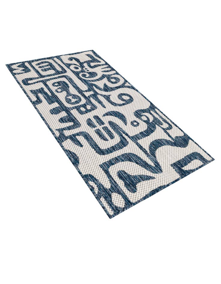 2' x 4'  Washable Modern Indoor / Outdoor Runner Rug