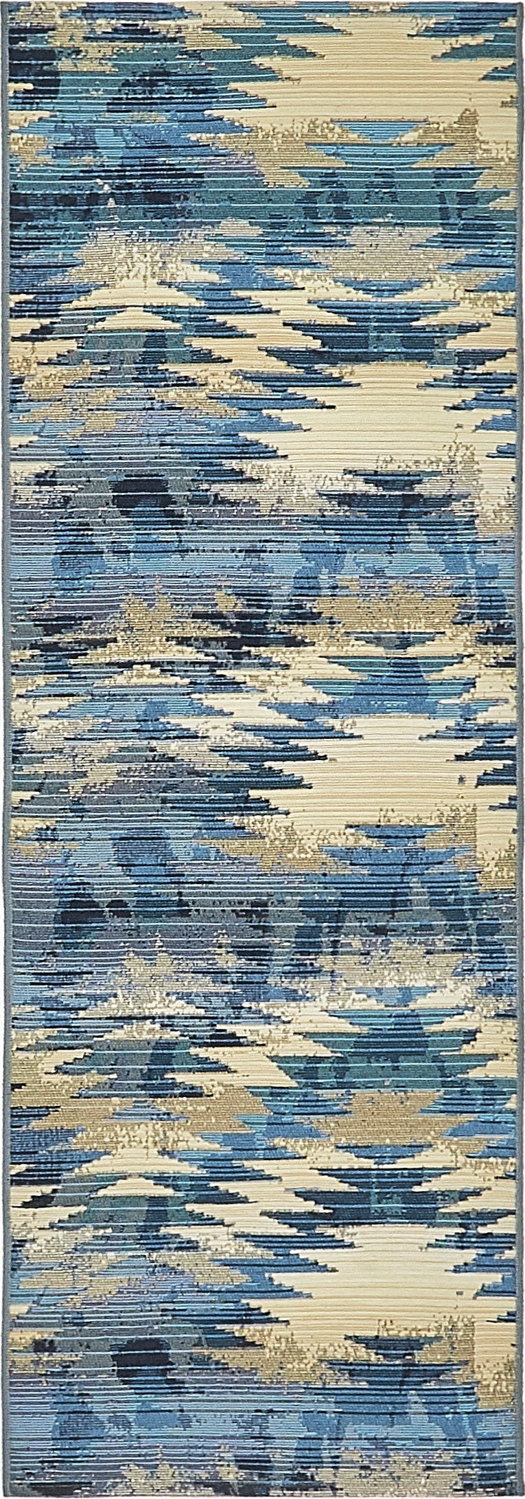  2' x 6'  Washable Modern Indoor / Outdoor Runner Rug