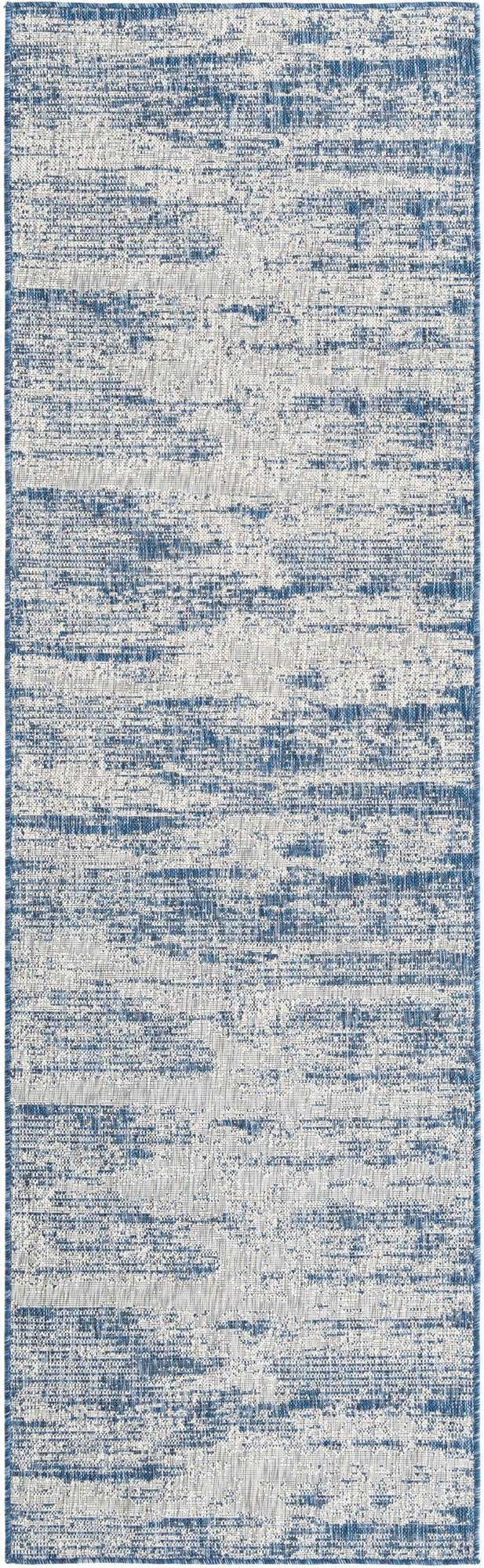  2' 7 x 10'  Washable Modern Indoor / Outdoor Runner Rug