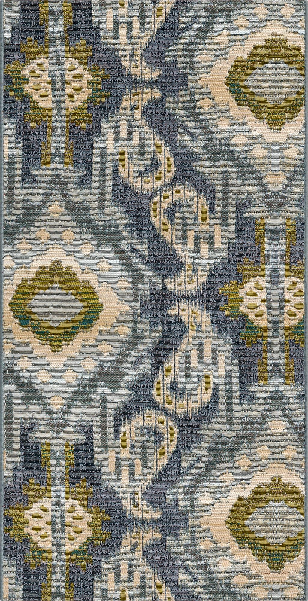  2' 7 x 5' 3  Washable Modern Indoor / Outdoor Runner Rug