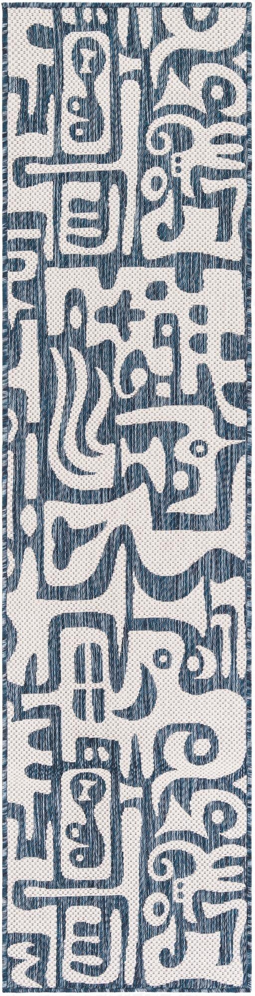  2' x 8'  Washable Modern Indoor / Outdoor Runner Rug