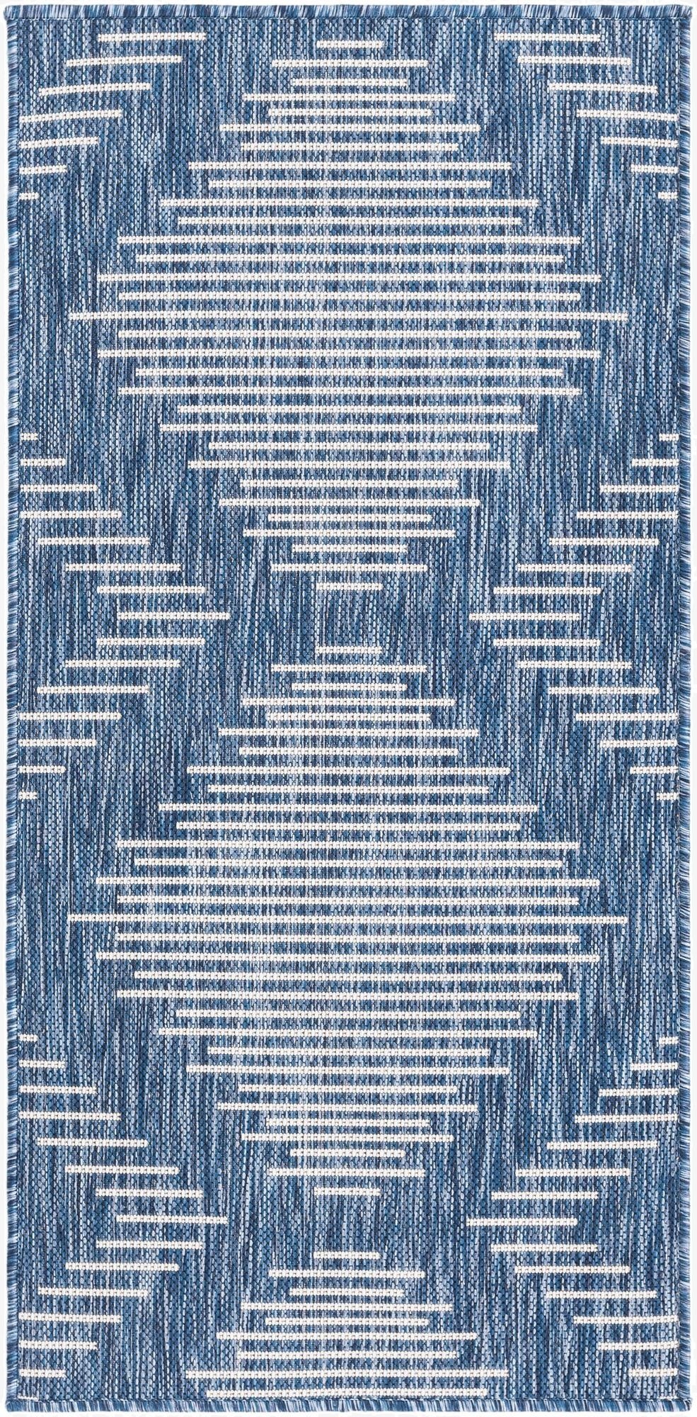  2' x 4'  Washable Modern Indoor / Outdoor Runner Rug
