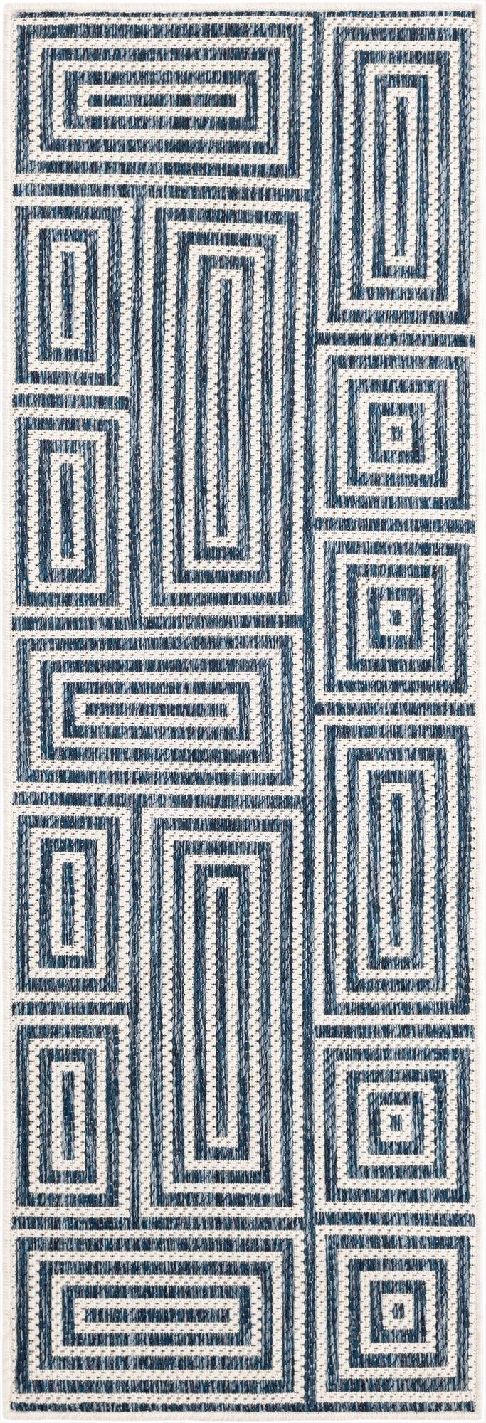  2' x 6'  Washable Modern Indoor / Outdoor Runner Rug
