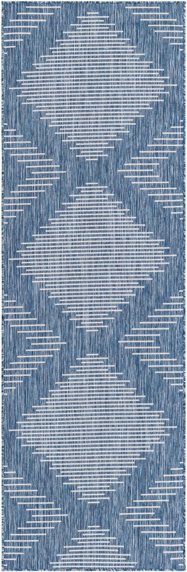  2' x 8'  Washable Modern Indoor / Outdoor Runner Rug