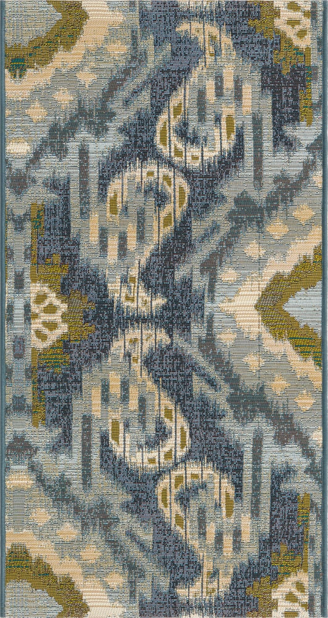  2' x 4'  Washable Modern Indoor / Outdoor Runner Rug