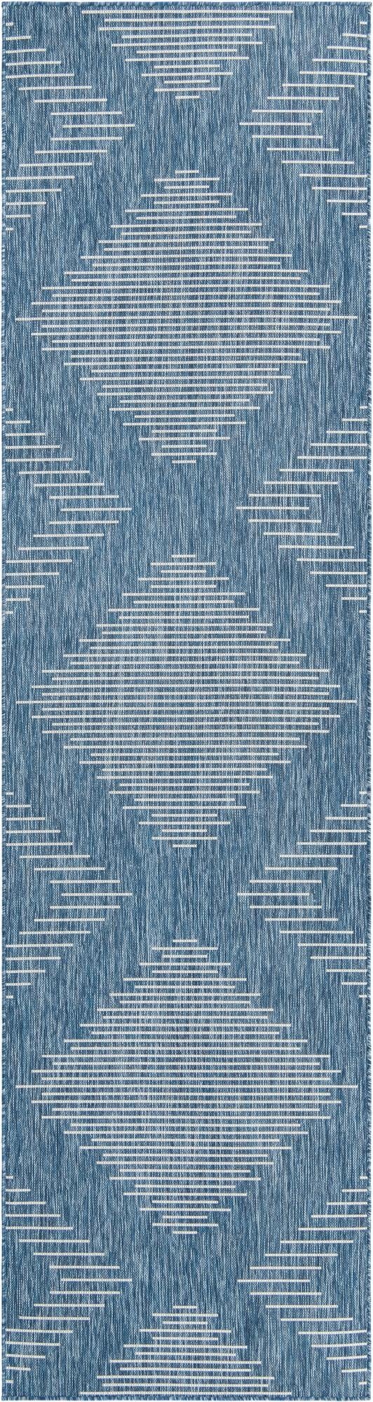  2' 7 x 12'  Washable Modern Indoor / Outdoor Runner Rug