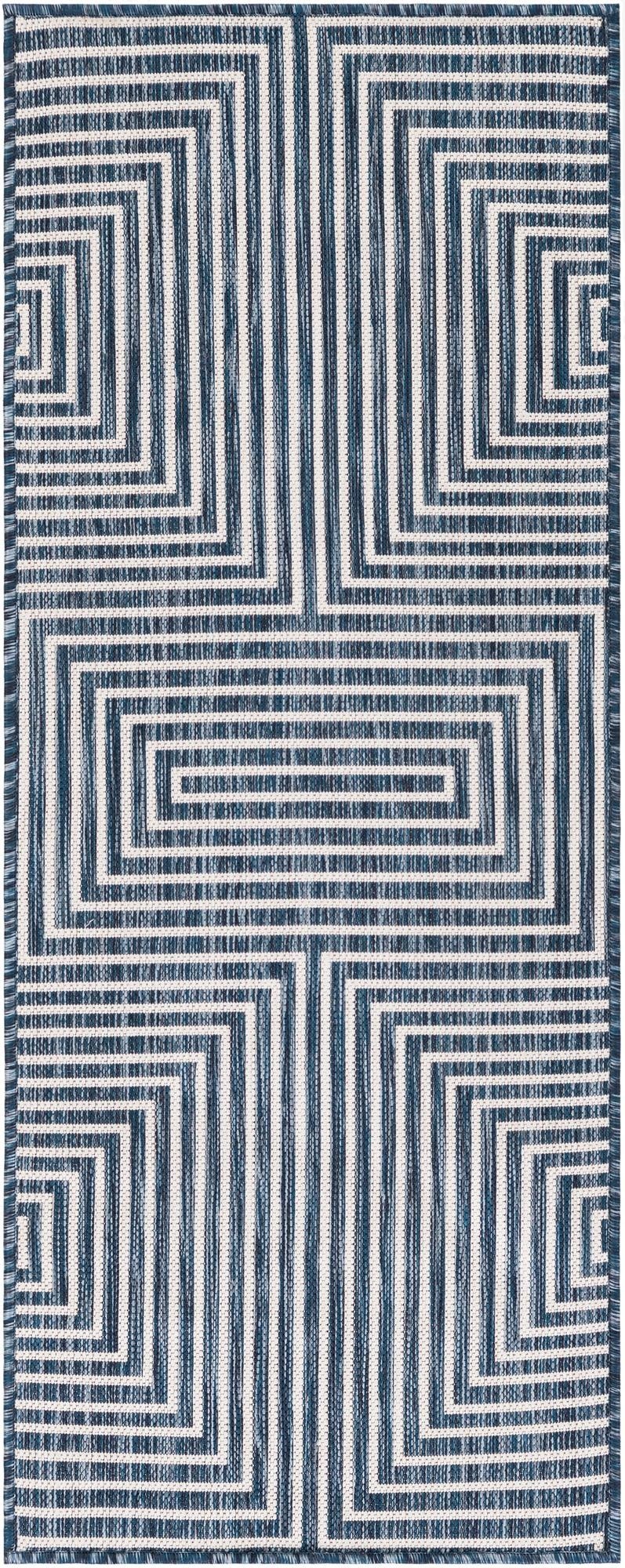  2' x 5' 3  Washable Modern Indoor / Outdoor Runner Rug