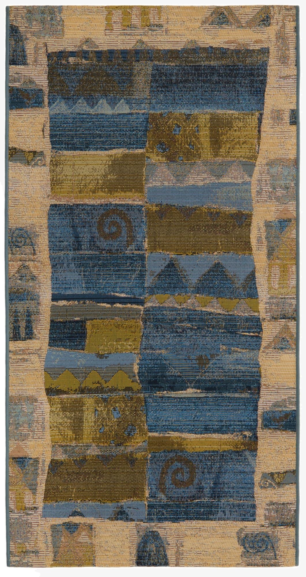  2' 7 x 5' 3  Washable Modern Indoor / Outdoor Runner Rug