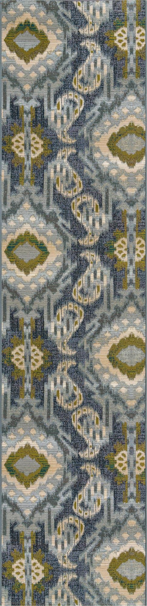  2' 7 x 12'  Washable Modern Indoor / Outdoor Runner Rug