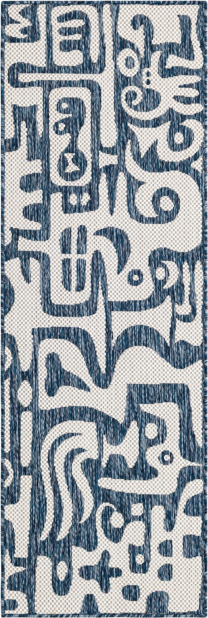  2' x 6'  Washable Modern Indoor / Outdoor Runner Rug