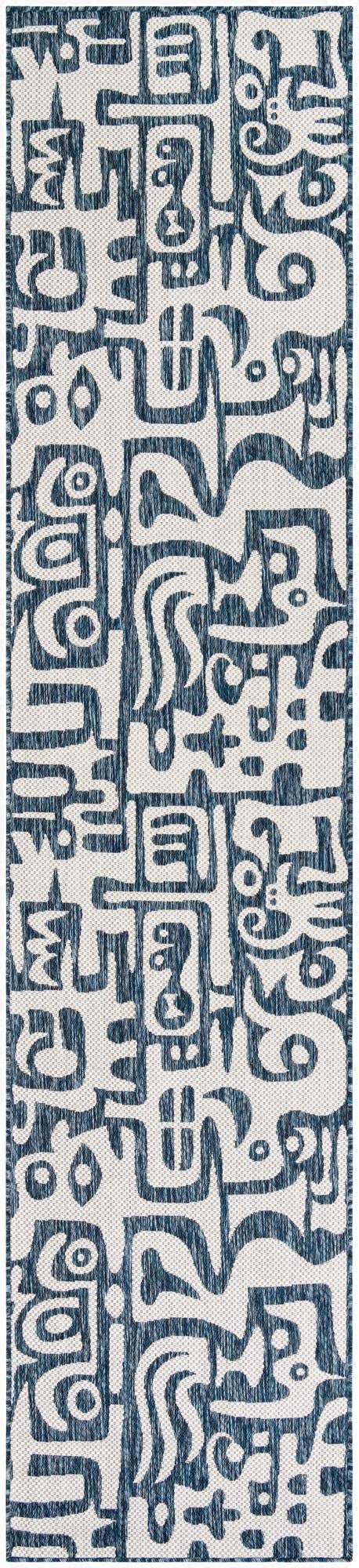  2' 7 x 12'  Washable Modern Indoor / Outdoor Runner Rug