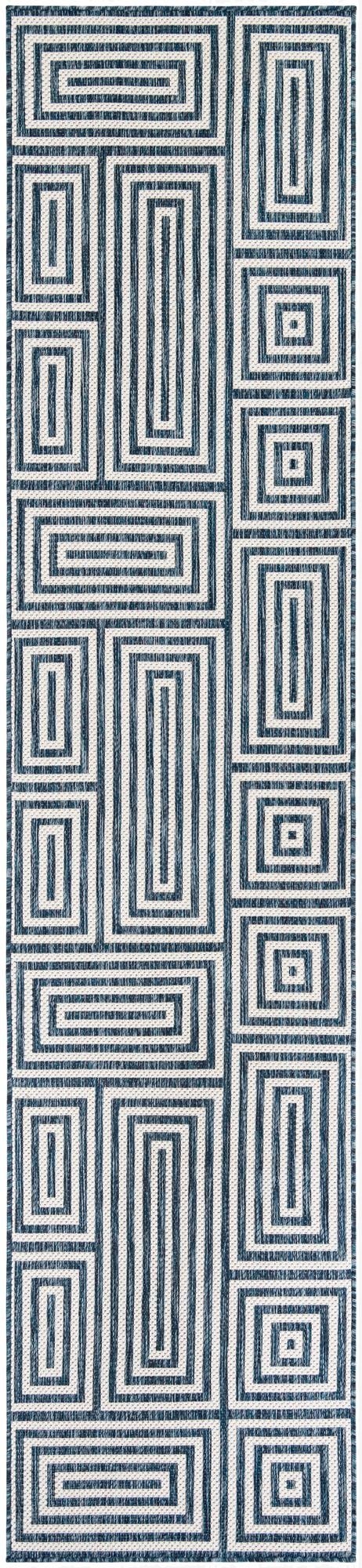  2' 7 x 12'  Washable Modern Indoor / Outdoor Runner Rug