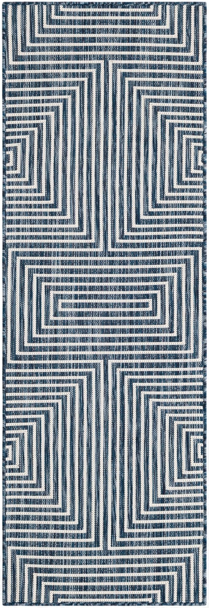  2' x 6'  Washable Modern Indoor / Outdoor Runner Rug