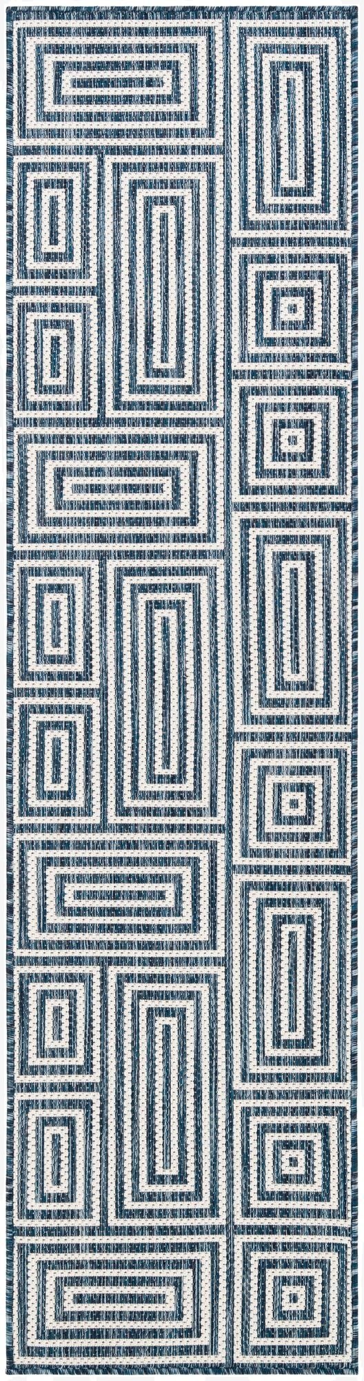  2' x 8'  Washable Modern Indoor / Outdoor Runner Rug